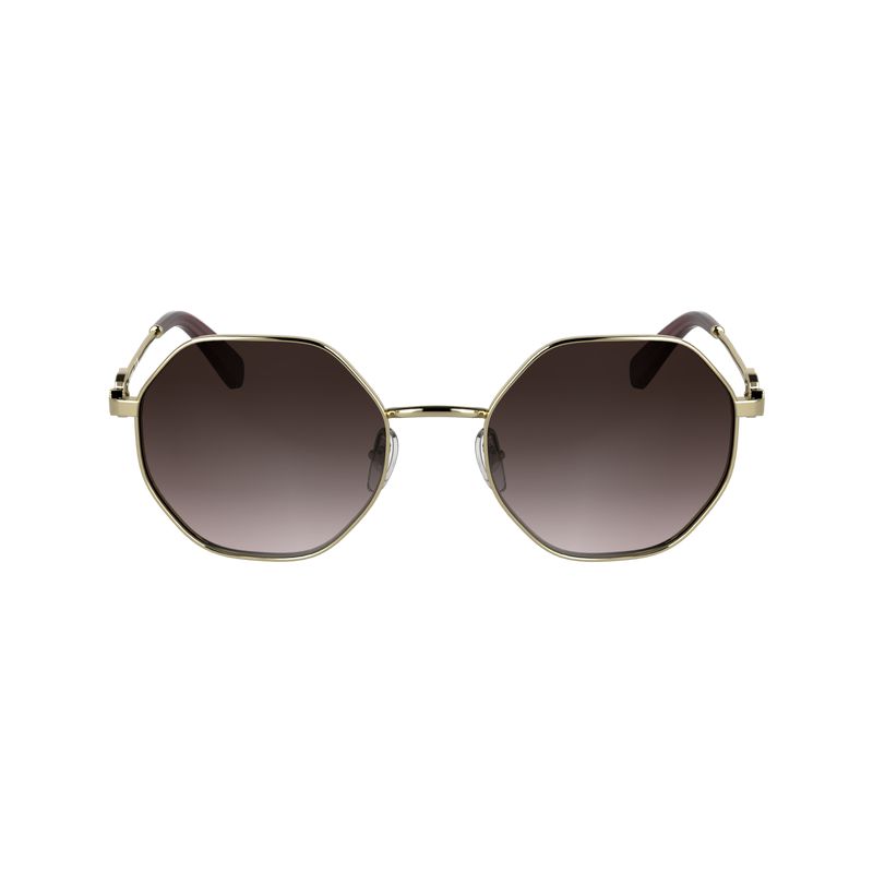 Longchamp Metal Women Sunglasses Gold / Brown Pink | Australia-189JASXIN