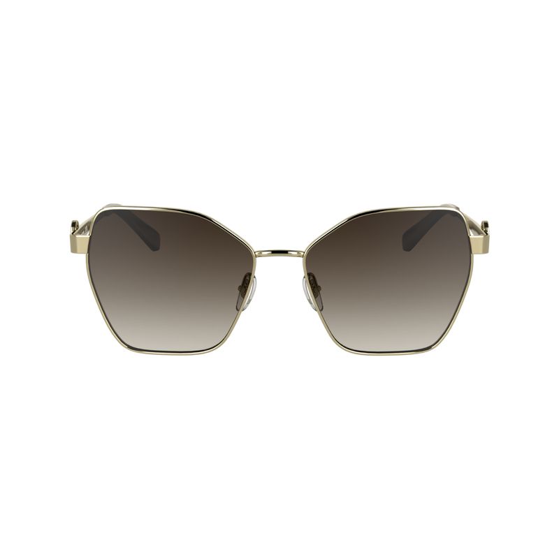 Longchamp Metal Women Sunglasses Gold / Brown | Australia-654NMWJCT