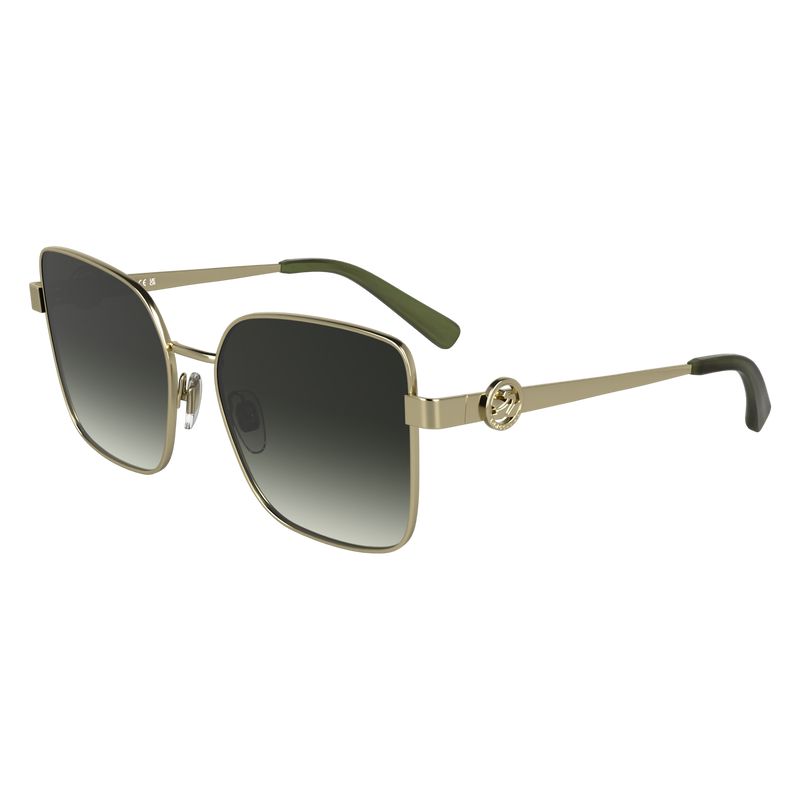 Longchamp Metal Women Sunglasses Gold / Khaki | Australia-019BZGUVE