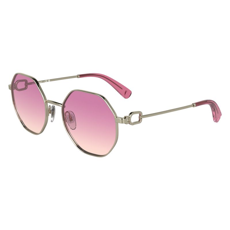 Longchamp Metal Women Sunglasses Gold / Pink | Australia-910WMTAQL