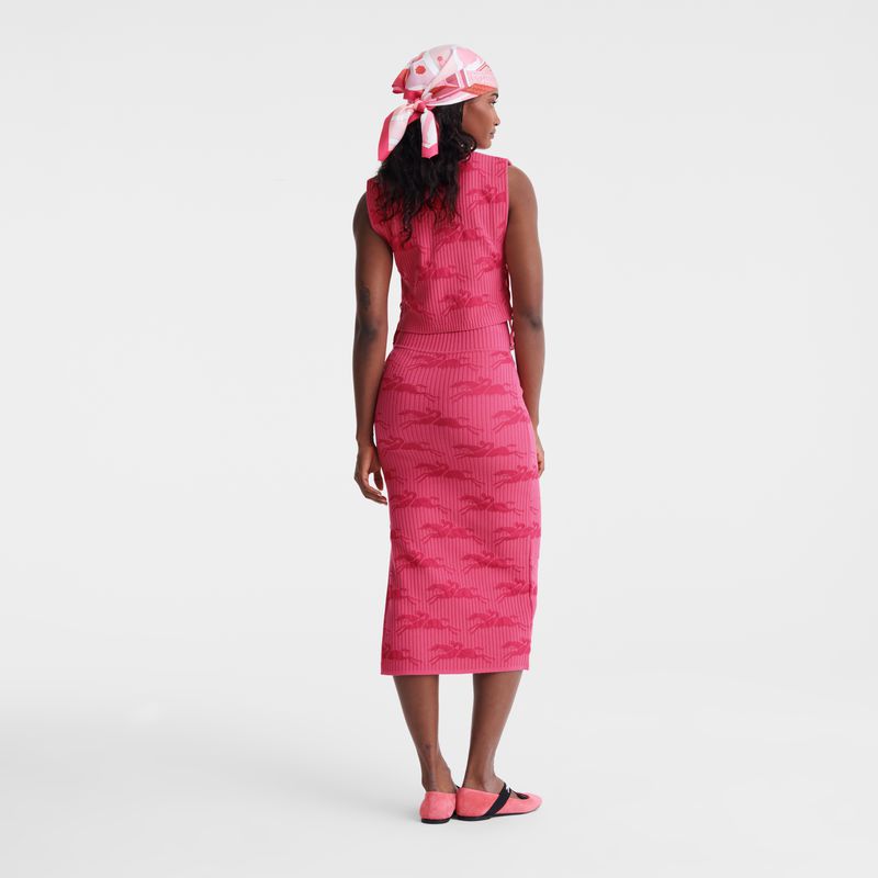 Longchamp Midi Women Skirts Pink | Australia-356YMNCIW