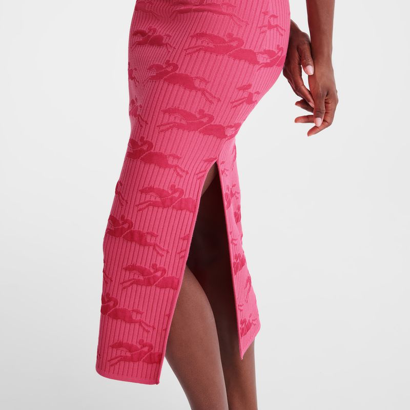 Longchamp Midi Women Skirts Pink | Australia-356YMNCIW