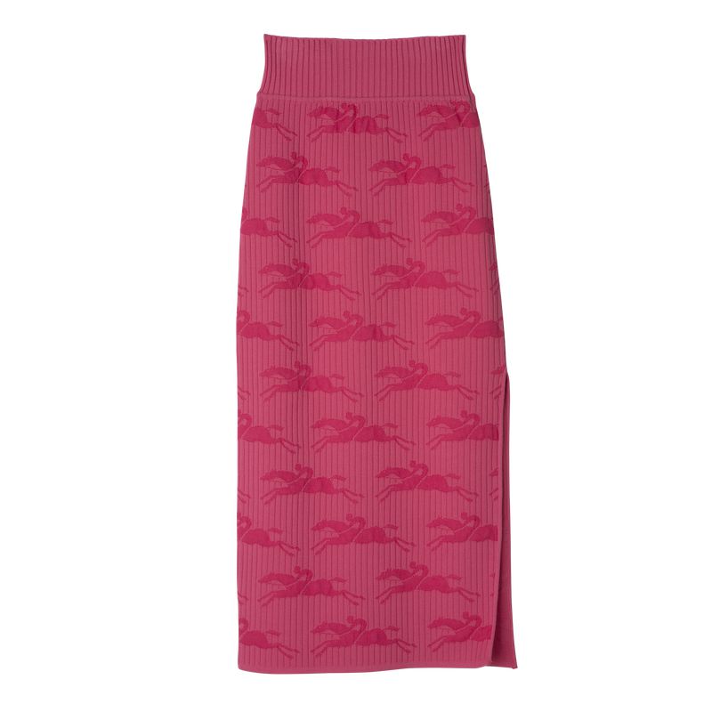 Longchamp Midi Women Skirts Pink | Australia-356YMNCIW