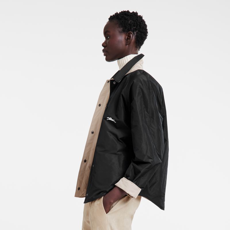 Longchamp Padded Blouson Women Jacket Black | Australia-719SJAONX