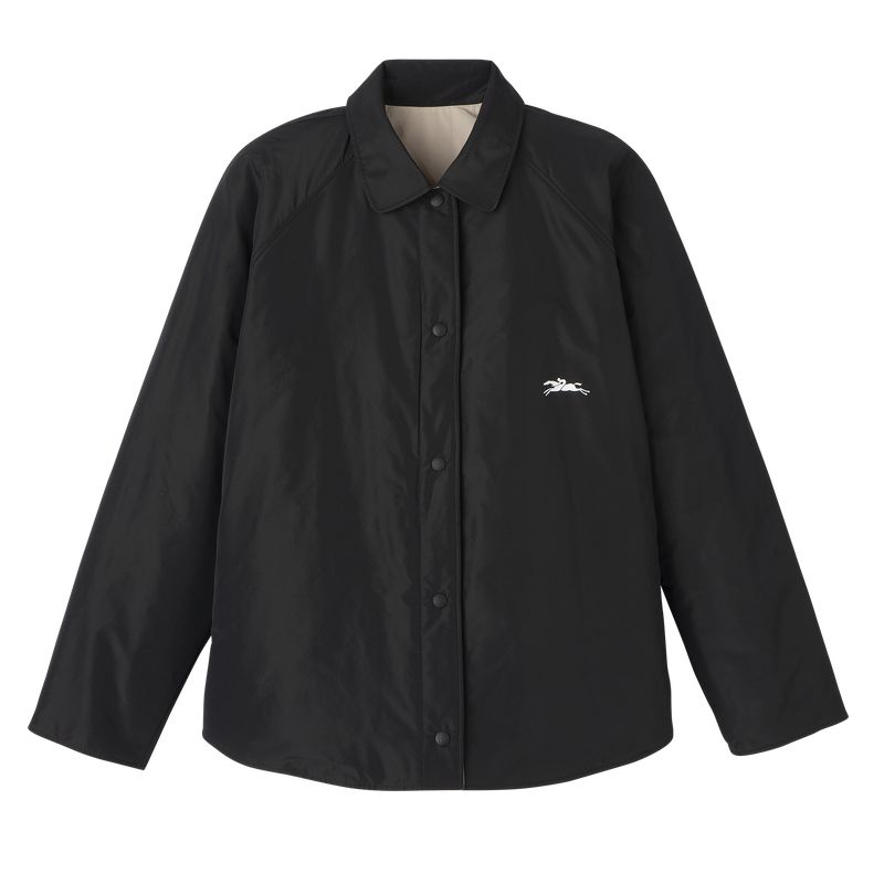 Longchamp Padded Blouson Women Jacket Black | Australia-719SJAONX