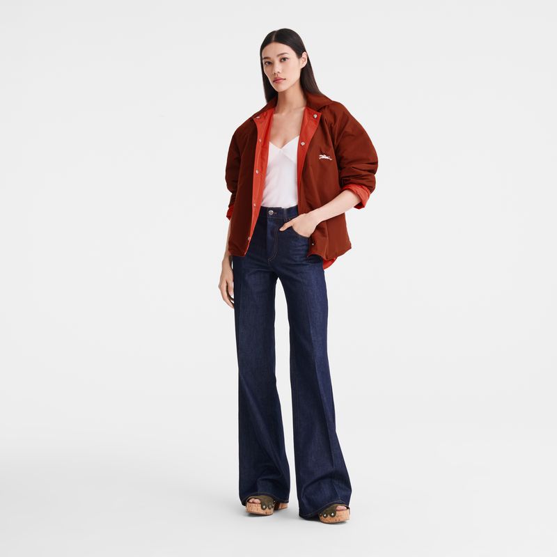Longchamp Padded Blouson Women Jacket Brown / Pink | Australia-502VWTHBZ
