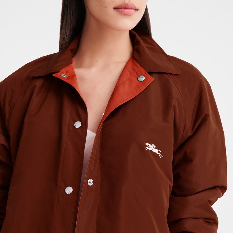 Longchamp Padded Blouson Women Jacket Brown / Pink | Australia-502VWTHBZ