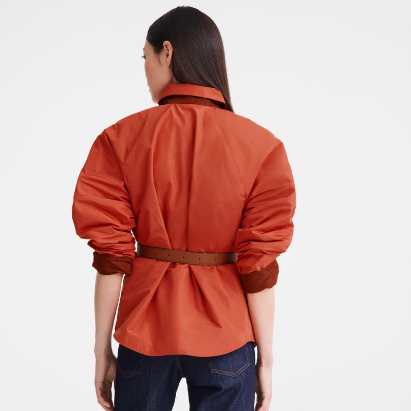 Longchamp Padded Blouson Women Jacket Brown / Pink | Australia-502VWTHBZ