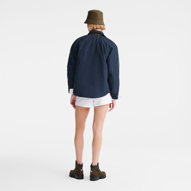 Longchamp Padded Blouson Women Jacket Navy | Australia-963DNXRAO