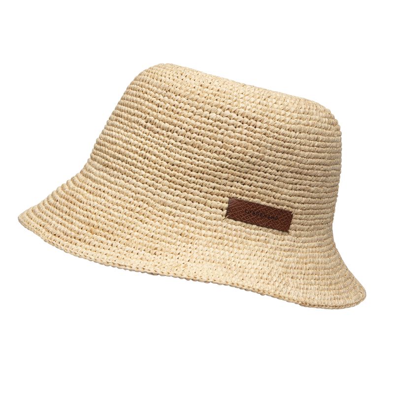 Longchamp Raffia Women Bucket Hat Beige | Australia-189ZOBUYK