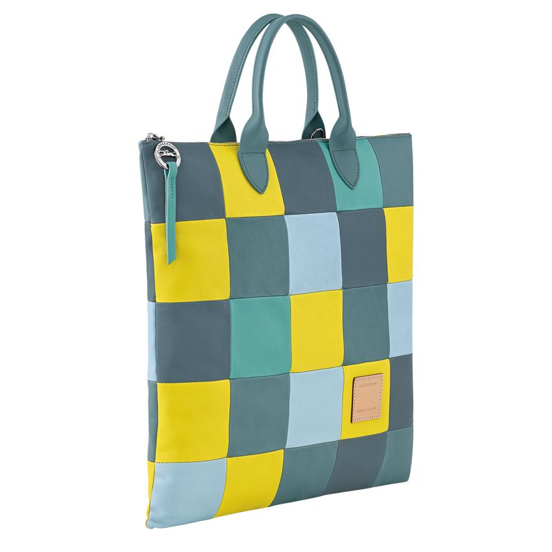 Longchamp Re-play L Women Handbag Blue | Australia-397QRSEZV