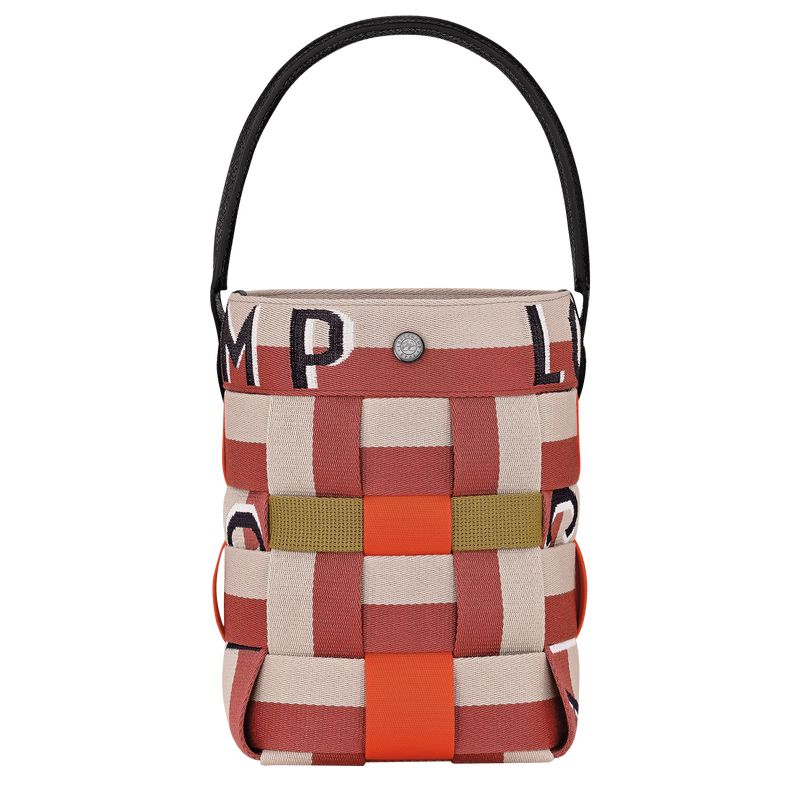 Longchamp Re-play Xs Women Bucket Bag Red / Beige | Australia-021LBUFAC