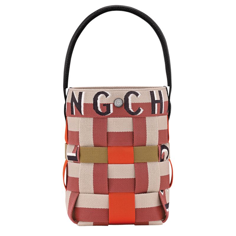 Longchamp Re-play Xs Women Bucket Bag Red / Beige | Australia-021LBUFAC