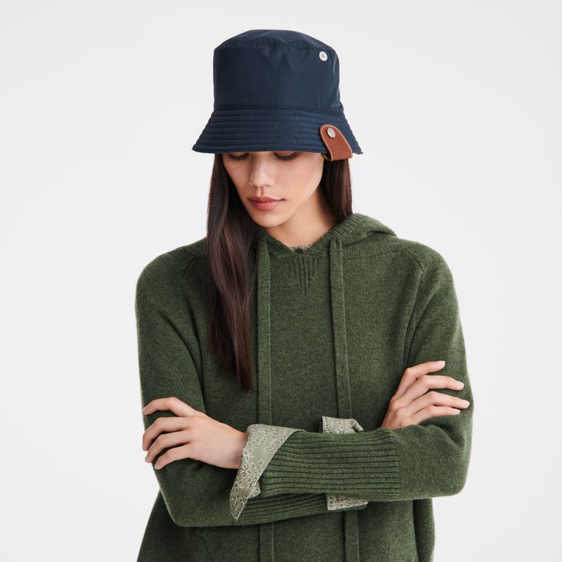 Longchamp Reversible Women Bucket Hat Navy | Australia-849KNVTJC