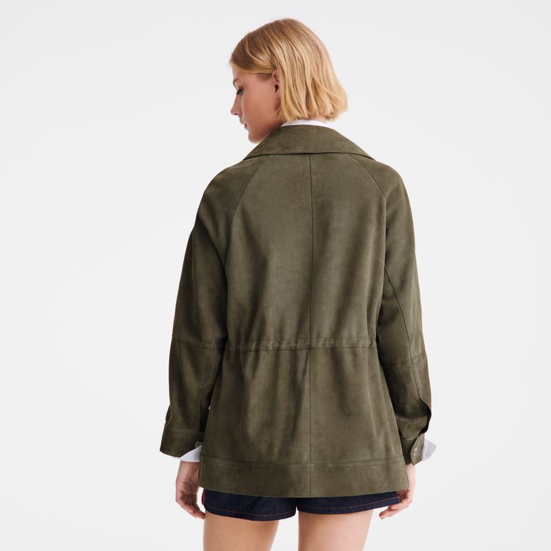 Longchamp Safari Women Jacket Khaki | Australia-748FHBNZA
