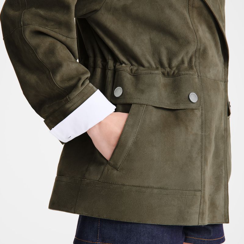 Longchamp Safari Women Jacket Khaki | Australia-748FHBNZA