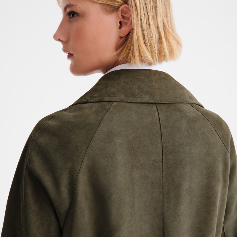 Longchamp Safari Women Jacket Khaki | Australia-748FHBNZA