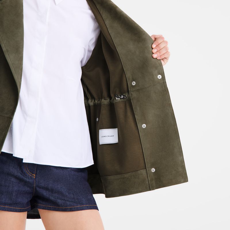 Longchamp Safari Women Jacket Khaki | Australia-748FHBNZA