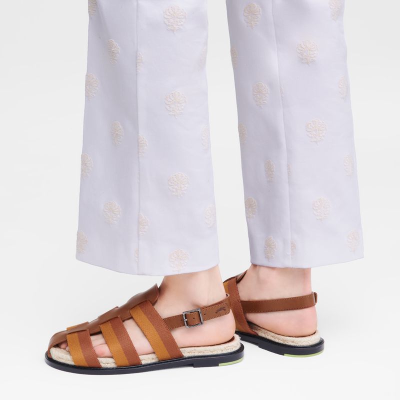 Longchamp Shadow Women Sandals Brown | Australia-168WCATYV