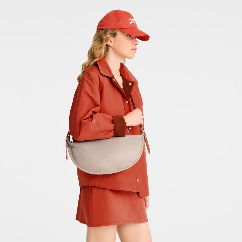 Longchamp Smoothie M Women Crossbody Bag Beige | Australia-043EQNSUR