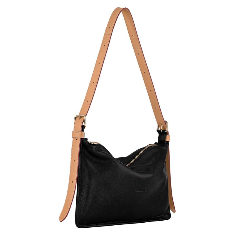 Longchamp Smoothie M Women Crossbody Bag Black | Australia-917TSUKPW