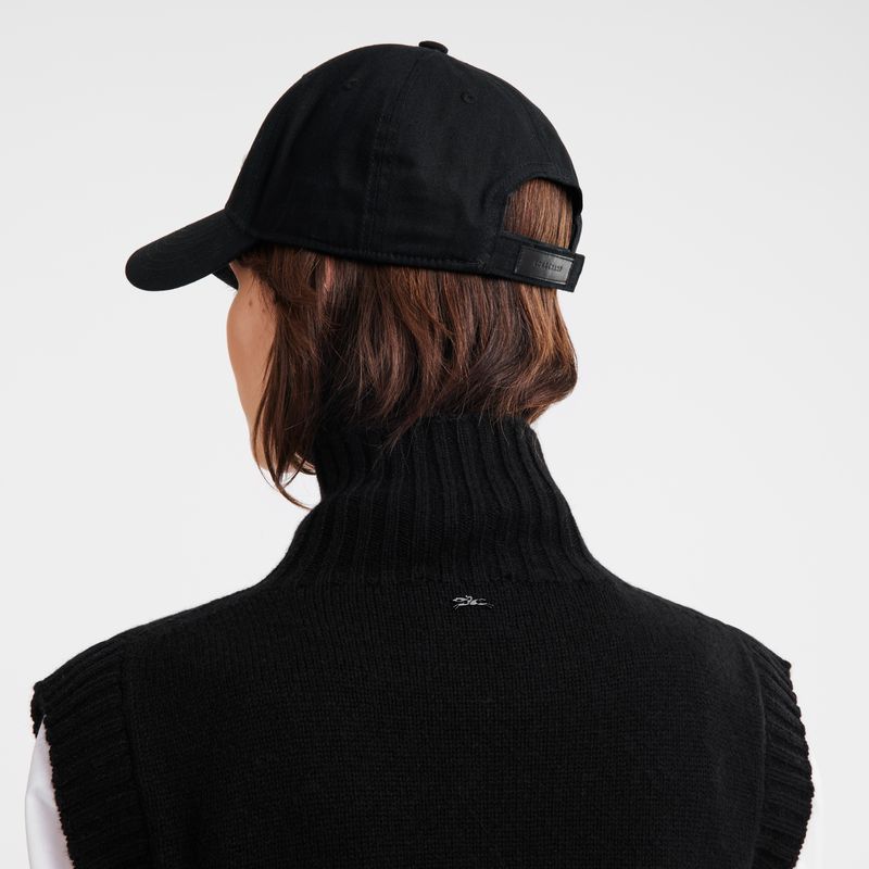 Longchamp Solid Women Cap Black | Australia-079PWUYAQ
