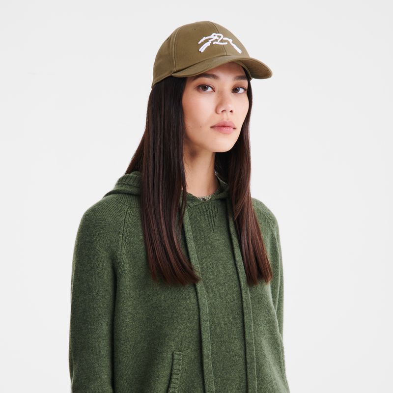 Longchamp Solid Women Cap Olive / Multicolor | Australia-914ODXYHG