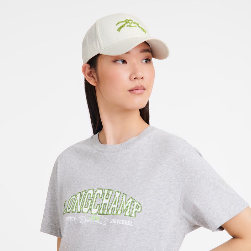 Longchamp Solid Women Cap White | Australia-948IUMJDG