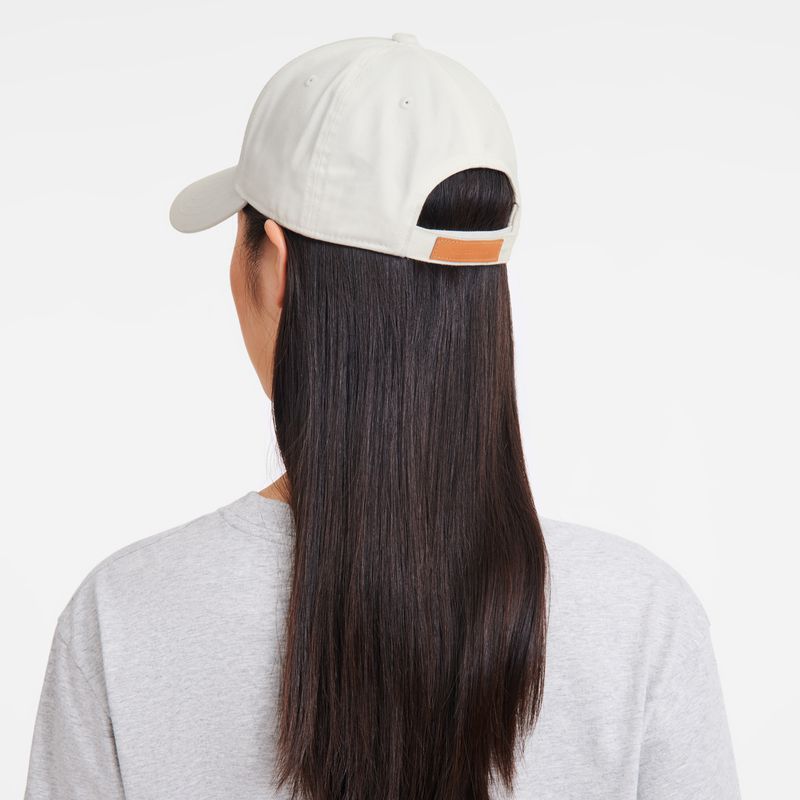 Longchamp Solid Women Cap White | Australia-948IUMJDG