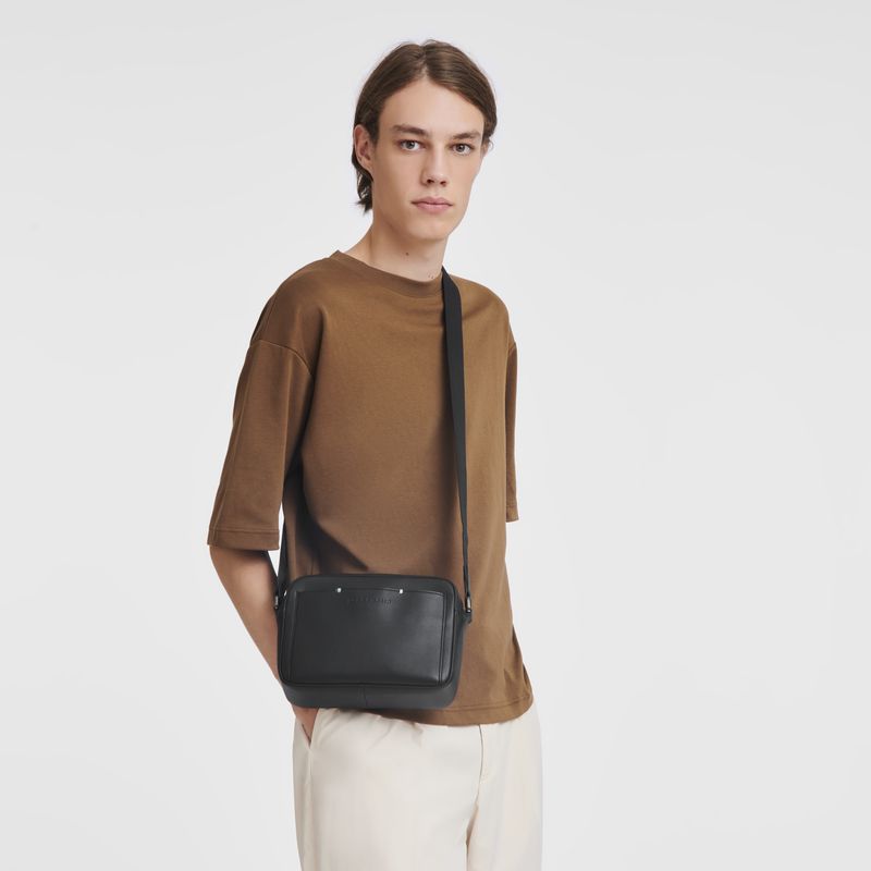 Longchamp Sur Seine Camera Men Crossbody Bag Black | Australia-394PESQWN