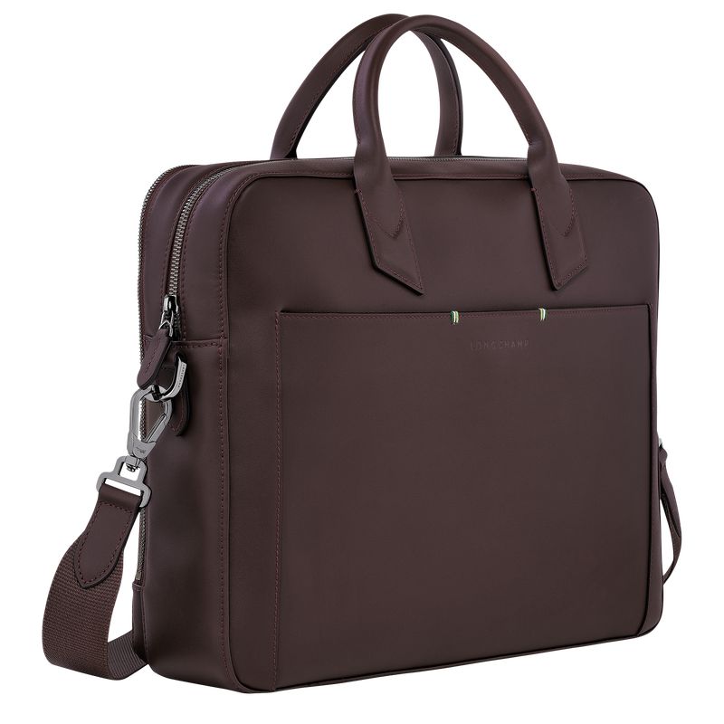 Longchamp Sur Seine M Men Briefcase Beige | Australia-158UADSTC