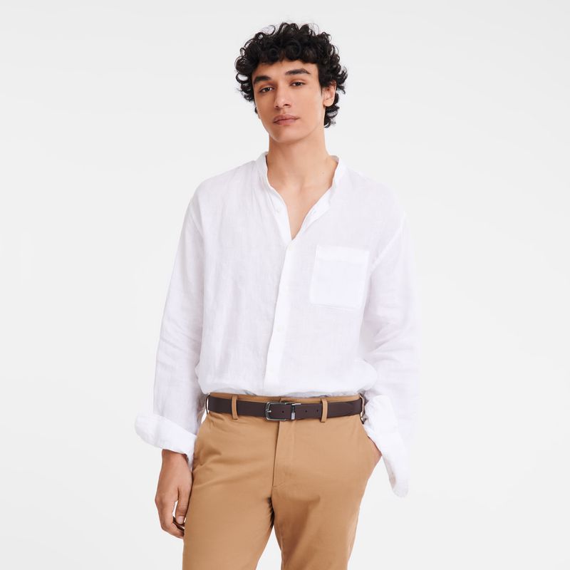 Longchamp Sur Seine Men Belt Black / Beige | Australia-647PQUXLG