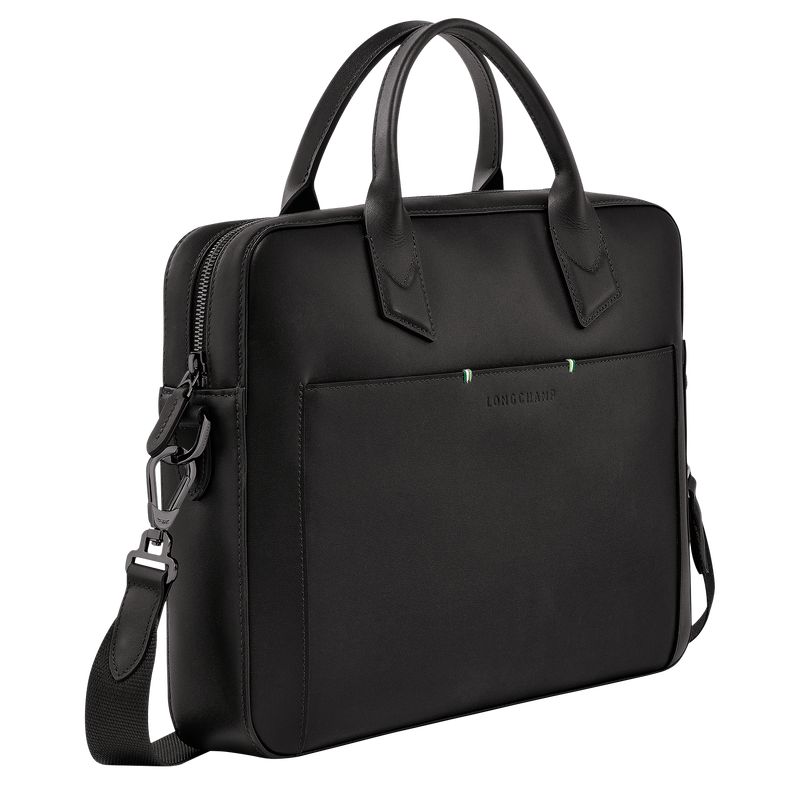 Longchamp Sur Seine Men Briefcase Black | Australia-329XMYNLE