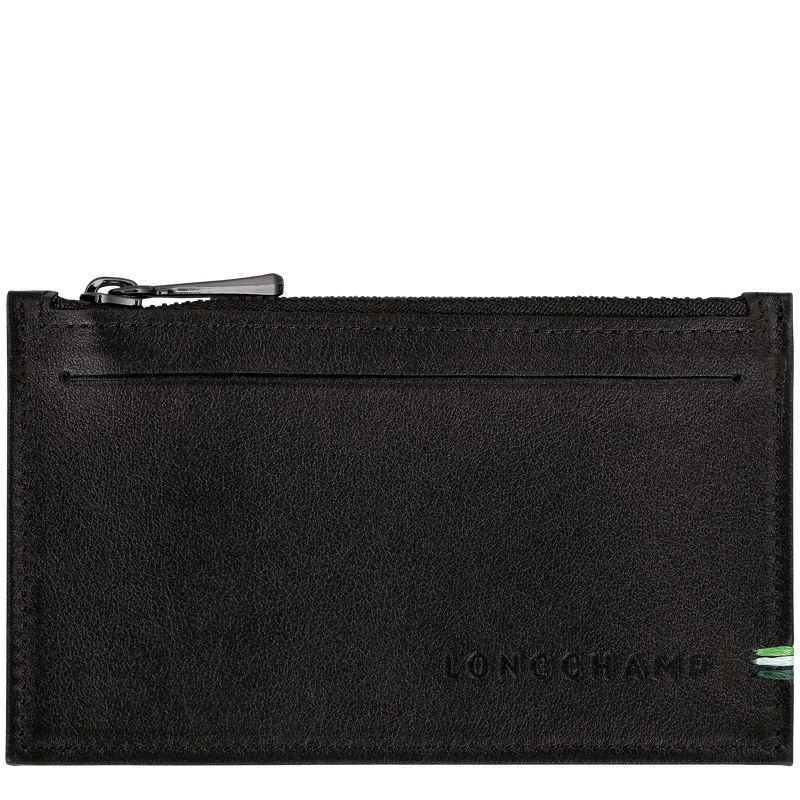 Longchamp Sur Seine Men Coin Purse Black | Australia-618IPKRGB
