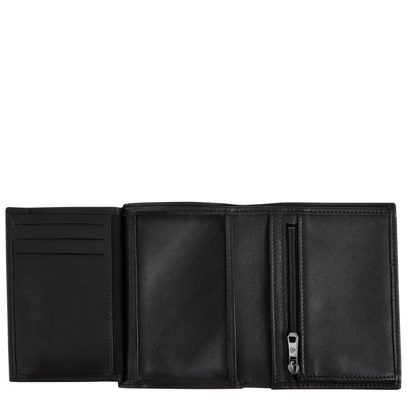 Longchamp Sur Seine Men Wallet Black | Australia-876OLJDTI
