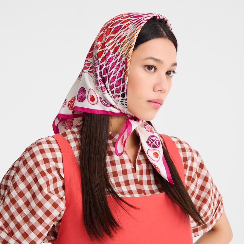 Longchamp The Gourmet Mesh 70 Women Scarf Pink | Australia-156NRWPFA