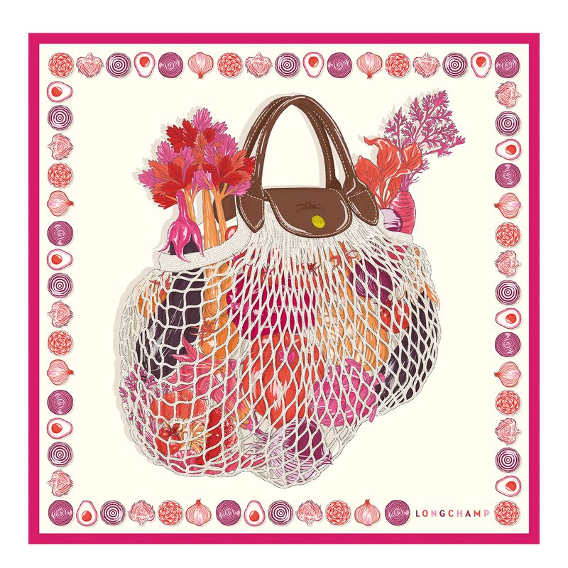 Longchamp The Gourmet Mesh 70 Women Scarf Pink | Australia-156NRWPFA