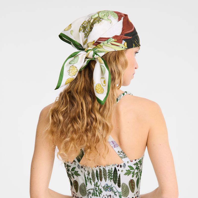 Longchamp The Gourmet Mesh 70 Women Scarf Green / Multicolor | Australia-684AYFDWZ