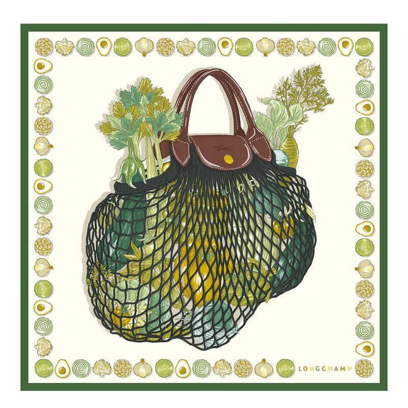 Longchamp The Gourmet Mesh 70 Women Scarf Green / Multicolor | Australia-684AYFDWZ
