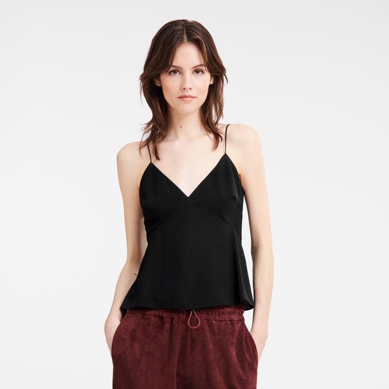 Longchamp Thin Strap Women Top Black | Australia-271SLUBQR
