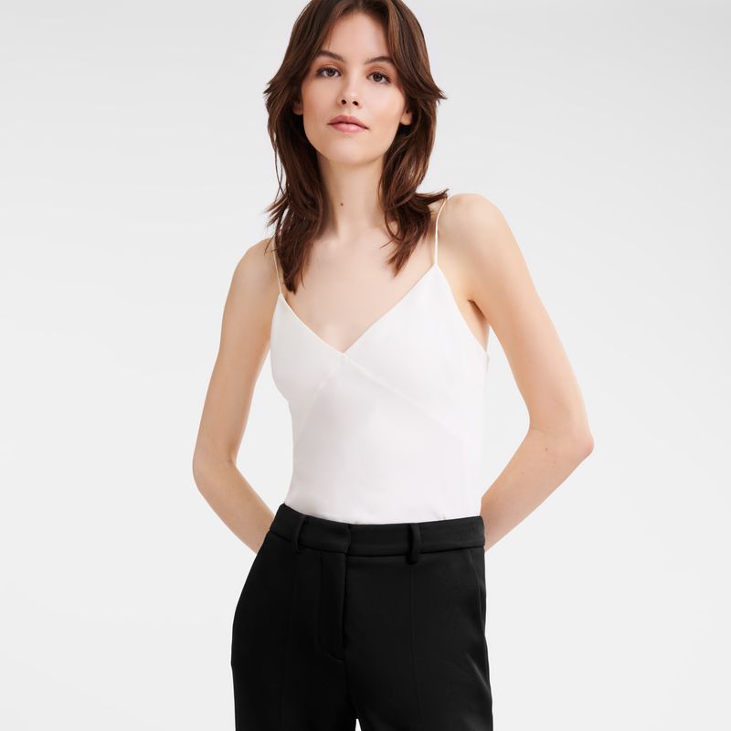 Longchamp Thin Strap Women Top Cream | Australia-467BQWLIX