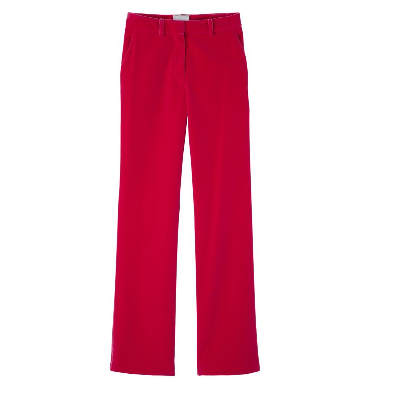 Longchamp Velvet Women Pants Pink | Australia-527FJKCZT