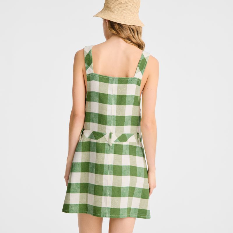 Longchamp Vichy Jacquard Women Dress Green | Australia-213CZITAW