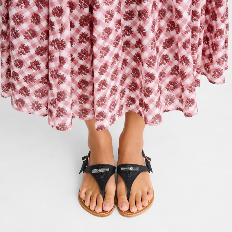 Longchamp X K.Jacques Women Sandals Black | Australia-401CPWKFR
