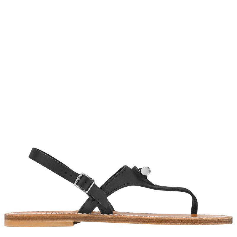 Longchamp X K.Jacques Women Sandals Black | Australia-401CPWKFR