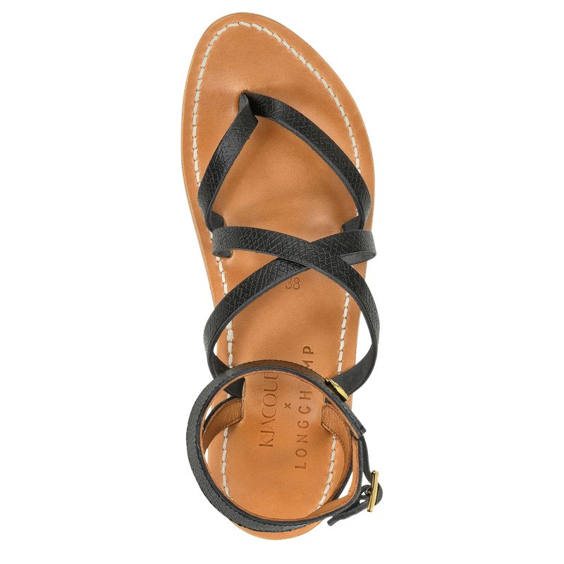 Longchamp X K.Jacques Women Sandals Black | Australia-964HGDOWC