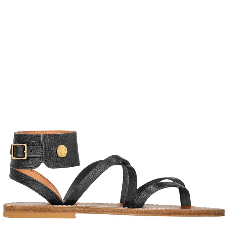 Longchamp X K.Jacques Women Sandals Black | Australia-964HGDOWC