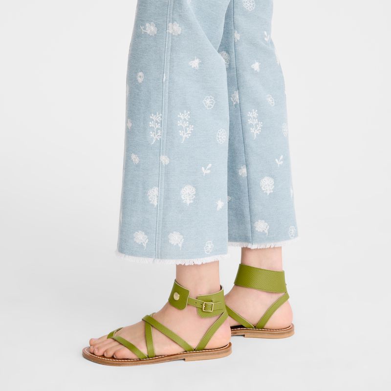 Longchamp X K.Jacques Women Sandals Green | Australia-490INLEXO