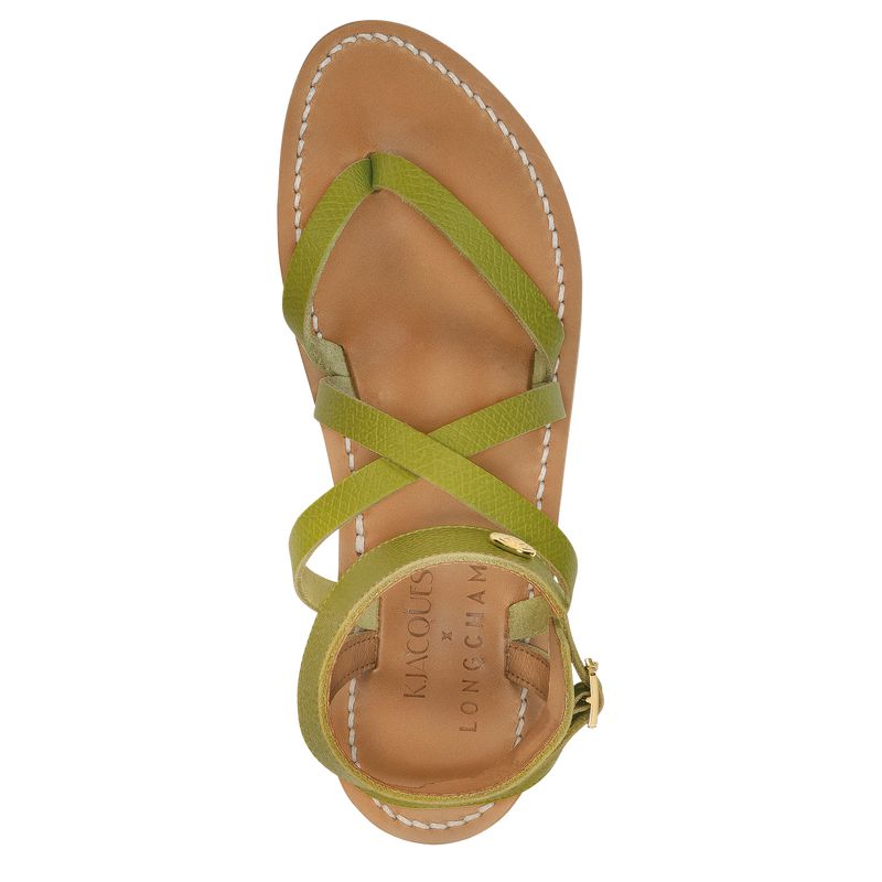 Longchamp X K.Jacques Women Sandals Green | Australia-490INLEXO