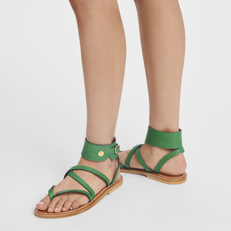 Longchamp X K.Jacques Women Sandals Green | Australia-654AJVHET